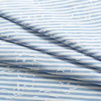 Tissu en polyester et coton jacquard personnalisé à rayures découpées et teintes en fil, idéal pour les vêtements féminins, les chemises, les robes et les jupes pour enfants