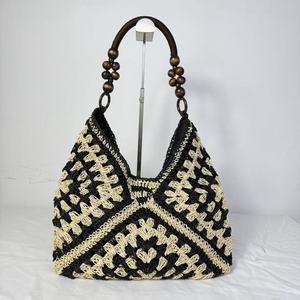Nouveau sac cabas de plage pour femme, style panier de plage ajouré en paille tressée, style décontracté - Product Image 4