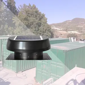 Solar Dak Vent Ventilator Voor Container Huis Zonder Elektrische Power Prefab Huis Warmte Lucht Afzuigkap Met Zonnestelsel
