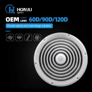 Honju HZ-184 90 ° Ufo औद्योगिक उच्च बे लाइट लेंस 184 मिमी व्यास ऑप्टिकल पीसी डबल कंगुफा संरचना का नेतृत्व 92% - Product Image 2