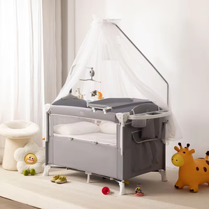 Pratico campo pieghevole da viaggio box di lusso culla per <span class=keywords><strong>neonati</strong></span> lettino letto portatile per soggiorno o uso ospedaliero - Product Image 5