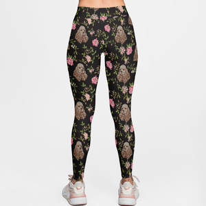 מותאם אישית מודפס כלבלב סקסי כלבלב דפוס יוגה מכנסיים חמאה מותניים גבוהים עם הבטן שליטה חלקה טכניקות לנשים - Product Image 5