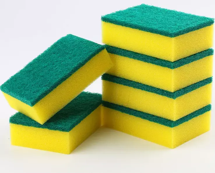 Sponge Rectangle Shape Kitchen Bowl Dish Cleaning Pad Sponge Scrubs