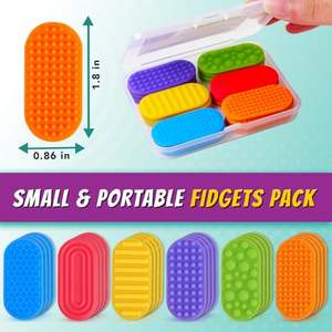 <span class=keywords><strong>Autismo</strong></span> ADHD bambini Stress sollievo giocattolo calmante 24 pacchetti di texture adesivi sensoriali Fidget giocattoli per bambini strisce sensoriali - Product Image 5