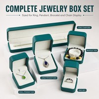 Luxuriöse Fandi Handgefertigte Modische PU-Leder Schmuck-Geschenkbox Anpassbare Farbe Logo Verpackung für Ringe Ohrringe Halsketten Armbänder