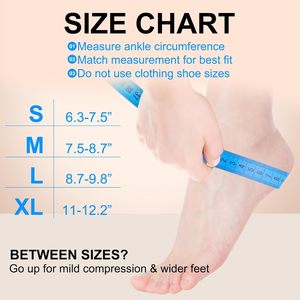 Chaussettes de neuropathie orthèse de <span class=keywords><strong>cheville</strong></span> manchon de Compression bout ouvert chaussettes de Compression femmes et hommes pour gonfler la fasciite plantaire - Product Image 4