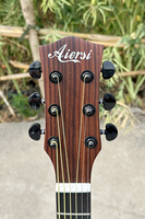 Aiersi Brand High Quality Handmade Wholesale Spruce Top Mahogany Body Steel String Instrument Electric Acoustic Guitar for Sale