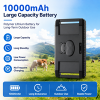 Mini Rastreador GPS 4G IP67 para Ganado, Batería Recargable de 10000 mAh para Ganado Vacuno, Bisones, Camellos, Dispositivo de Rastreo Remoto de Vida Silvestre