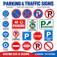 Panneaux de signalisation routière circulaires en aluminium robustes sur mesure, interdiction de stationnement, interdiction d'entrée, film réfléchissant, plusieurs tailles, fabricant