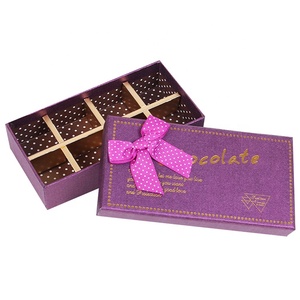 Sang Trọng Thân Thiện Với Môi Sô Cô La Bóng Bao Bì Hộp Macaron Hộp Quà Tặng Tùy Chỉnh Hộp Sô Cô La Với Ribbon - Product Image 1