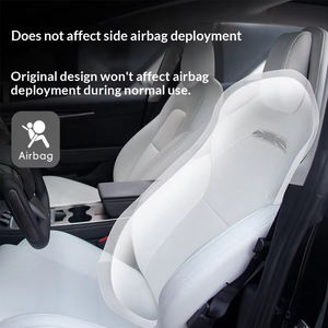 NOUVEAU Housse de Siège Ventilée Sportive pour Tesla Model 3 Y 2016-2026, Coussin pour Deux Sièges Avant, Style Performance Nappa - Product Image 4