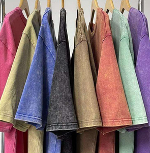 เสื้อยืดผู้ชายทรงโอเวอร์ไซส์ ผ้าฝ้าย 100% คุณภาพสูง หนานุ่ม สไตล์วินเทจ แบบเรียบๆ ไม่มีลาย - Product Image 1