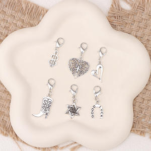 European Style Martin Boot Charms Heart Hollow Butterfly Horseshoe Design Canvas <b>Shoe</b> Accessories Unisex Zinc Alloy - Product Image 4