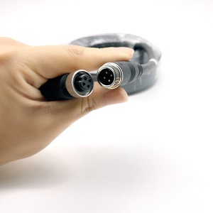 M12 GX12 автомобильный Грузовик система резервного копирования видео с авиационным разъемом 4-контактный сплиттер кабель Din разъем для автомобиля грузовик камера - Product Image 4