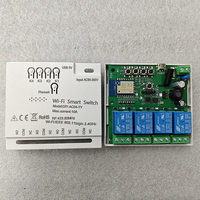 Module Tuya Wifi RF 4 canaux 85-265V, interrupteur intelligent pour porte de garage, module de rideau, relais AC 85-265V, module DIY