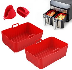 Macetas con revestimiento de silicona de 8,3 pulgadas y bastidores de acero inoxidable con otros accesorios para macetas dobles <span class=keywords><strong>Ninja</strong></span> DZ401 Foodi 10QT - Product Image 1