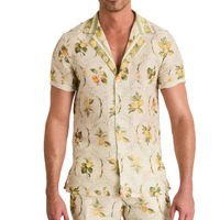Chemises boutonnées à manches courtes confortables et décontractées pour hommes, trait de texture douce, idéales pour les chemises de refroidissement en plein air
