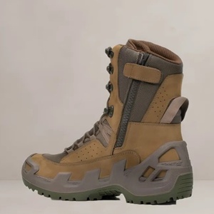 Chaussures de randonnée montantes DF en cuir véritable à huit griffes, respirantes, imperméables, antidérapantes et amortissantes pour le sport et les voyages - Product Image 4