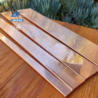 Barre plate en cuivre pur 99,9% 2-60mm Prix C11000 Barres plates en cuivre 25x3mm C12200 Barre omnibus en cuivre