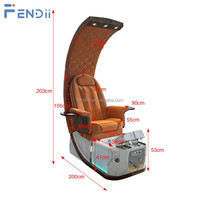 Matériel professionnel pour les ongles, mobilier, fauteuil de pédicure avec dossier inclinable réglable, spa pour les pieds, massage, pour se détendre