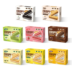 Novanacx Biscuits <span class=keywords><strong>sandwich</strong></span> croustillants fourrés au citron Faible teneur en calories Sans sucre Glucose Fromage au four Aromatisé pour Fitness Diet Snacks Box - Product Image 5