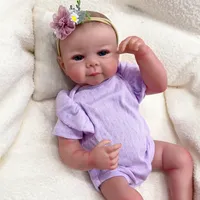 Poupée de mode de 19 pouces avec corps entièrement en vinyle souple, fille Julieata, toucher réaliste, bébé câlin, peinture multicouche, peau 3D