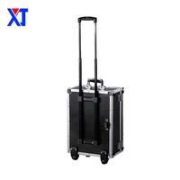 Chariot de transport de voyage en aluminium noir antichoc OEM Service Mallette à outils avec roues