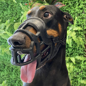 Ajustable TPE suave mascota sonrisa perro cesta bozal transpirable boca máscara con función de ruptura para perros - Product Image 6