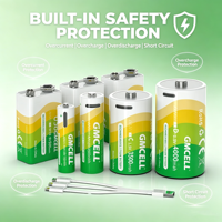 Batterie rechargeable au lithium-ion LiPo USB-C de type AA AAA 2500 mAh 1,5 V avec chargeur