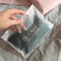Sac d'emballage en EVA transparent personnalisé de luxe avec fermeture éclair, sac refermable réutilisable pour vêtements, sac en plastique à fermeture éclair imprimé