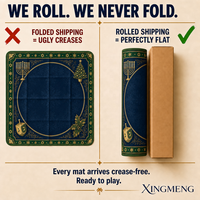 Tapis de Mahjong Américain Vert Forêt en Caoutchouc Naturel Thème Chrismukkah, Vente Directe Usine, pour Jeux de Table à la Maison Noël Hanouka
