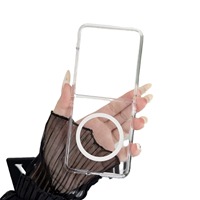 Coque en TPU acrylique Anti-chute Anti-jaune transparente pour Motorola Razr 50/50 ultra/50S Support magnétique charge sans fil