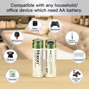 Chất lượng cao hixon 1.5V AA Lithium có thể sạc lại pin 3000mwh USB và C loại sạc nhanh 8 cái Pin Kit - Product Image 6