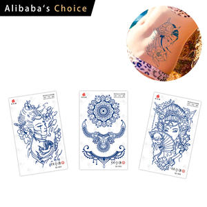 Tatuaggio Temporaneo Non Tossico Ecologico in Carta, Adesivo per Trasferimento ad Acqua, Blu Opaco, Durata 15 Giorni, Trucco Corpo Sexy, Nuovo Tatuaggio - Product Image 2