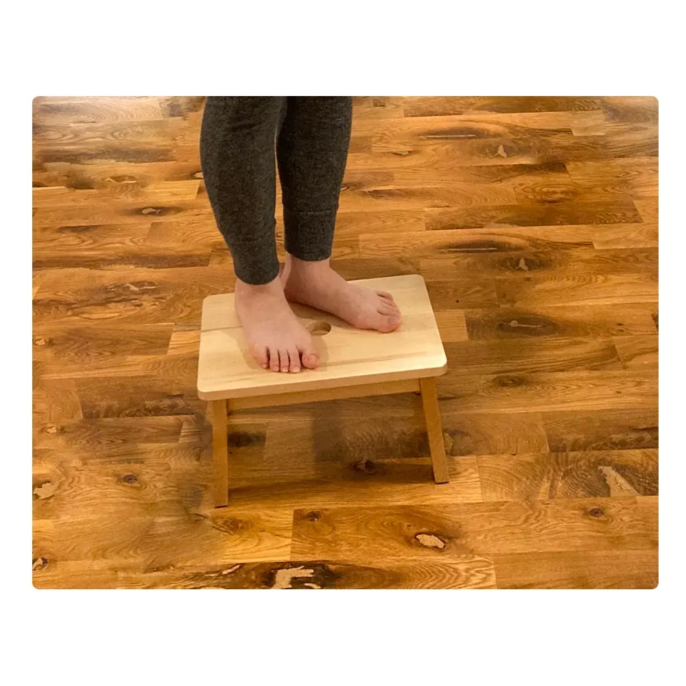 Taburete de madera de pino sólido para niños, orinal de entrenamiento, taburetes pequeños de pie de madera