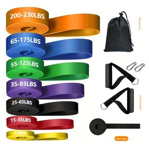 Bandas de Resistencia de Látex Personalizables con Asas para Ejercicios de Gimnasio y Entrenamiento de Fuerza - Product Image 1