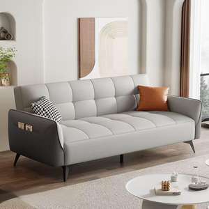 Moderne 3-In-1 Converteerbare Livingchaise Lounge Stoel Hellende Positie Spons Sofa Dagbed/Slaapbank Buiten Metalen Stof - Product Image 1