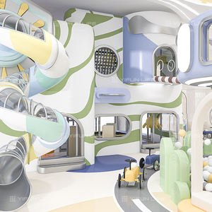 Parque infantil interior temático de diseño integral, parque infantil interior, juegos infantiles con tobogán y PISCINA DE BOLAS, juego interior para padres e hijos - Product Image 5