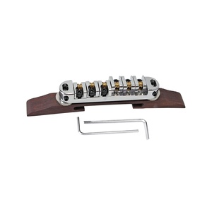 Juego <span class=keywords><strong>de</strong></span> puente para guitarra eléctrica <span class=keywords><strong>de</strong></span> <span class=keywords><strong>jazz</strong></span> <span class=keywords><strong>de</strong></span> 6 cuerdas con placa <span class=keywords><strong>de</strong></span> tracción <span class=keywords><strong>de</strong></span> metal y palisandro, rodillo <span class=keywords><strong>de</strong></span> bola para cuerda inferior trasera y puente superior - Product Image 1