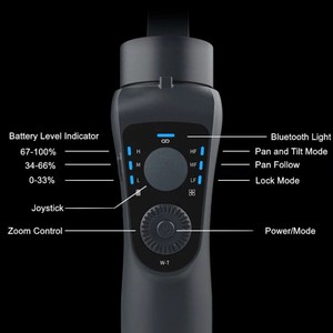 2022最新的<span class=keywords><strong>3</strong></span>轴手持万向节S5B相机稳定器，带智能手机三脚架托盘自拍棒 - Product Image 4