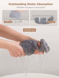 Serviette de séchage pour cheveux en microfibre ultra douce, super absorbante et à séchage rapide, personnalisable pour spa et salon, vente en gros pour femmes - Product Image 2
