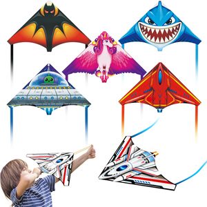 Cerfs-volants Requin, Dragon, Licorne et <span class=keywords><strong>Avion</strong></span>, Jouets Volants Faciles à Piloter, Grand <span class=keywords><strong>Cerf</strong></span>-<span class=keywords><strong>volant</strong></span> pour Garçons et Filles, Activités de Plage, de Parc et de Fête en Plein Air - Product Image 5