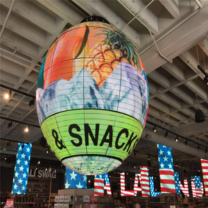 Tùy chỉnh trong nhà/ngoài trời đầy đủ màu sắc <span class=keywords><strong>LED</strong></span> bóng hình cầu Màn hình hiển thị ip43 đánh giá 3-năm Bảo Hành Vòng tròn mềm mua sắm quảng cáo - Product Image 4