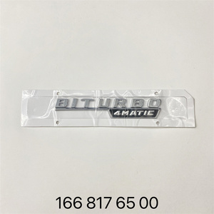 STZT 1668176500 <span class=keywords><strong>BITURBO</strong></span> <span class=keywords><strong>4matic</strong></span> Emblèmes Badges Accessoires d'extérieur de luxe pour <span class=keywords><strong>Mercedes</strong></span> Benz AMG Voitures Autocollant d'installation facile - Product Image 3