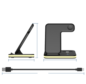 <span class=keywords><strong>Tesla</strong></span> modello 3 caricabatterie per telefono senza fili caricabatterie per cellulare portatile 3 in 1 stazione di ricarica per iPhone auricolari Air Pod - Product Image 3