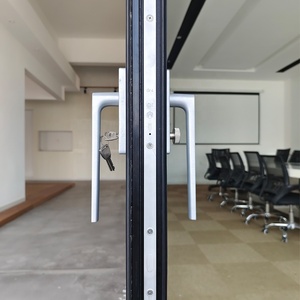 Color ajuste Oficina usado ascensor deslizador partición pared aislamiento insonorizado resistencia al impacto puerta corredera de aluminio - Product Image 6