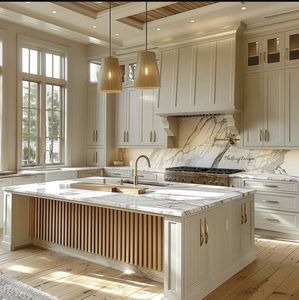 Muebles de Cocina Modernos Listos para Instalar de CBMmart, Muebles de Isla de Madera Maciza, Carpintería Modular, Pintura Clásica - Product Image 3