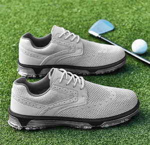 Lightweight <b>Waterproof</b> Golf <b>Shoes</b> Breathable Microfiber Lace Up Golf Cleats for Men All Season Course Footwear - Product Image 6