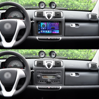 Autoradio Android 15 BQCC avec CarPlay sans fil pour Mercedes Benz Smart Fortwo 451 2005 - 2010 Lecteur multimédia GPS 2 DIN Autoradio Android