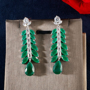 Boucles d'oreilles pendantes en argent sterling RAKOL EP2070 Fashion 2025 avec zircon - Product Image 3